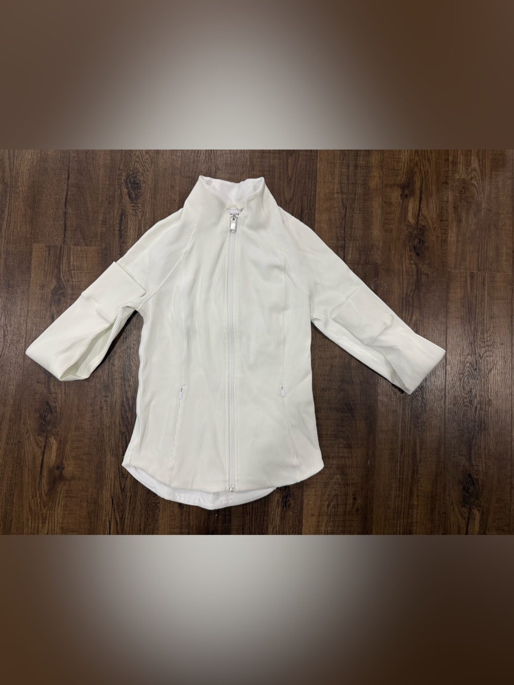 Athleta White Zip-Up Athletic Jacket